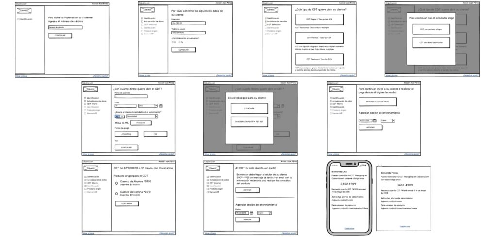 Wireframes I created using Balsamiq.